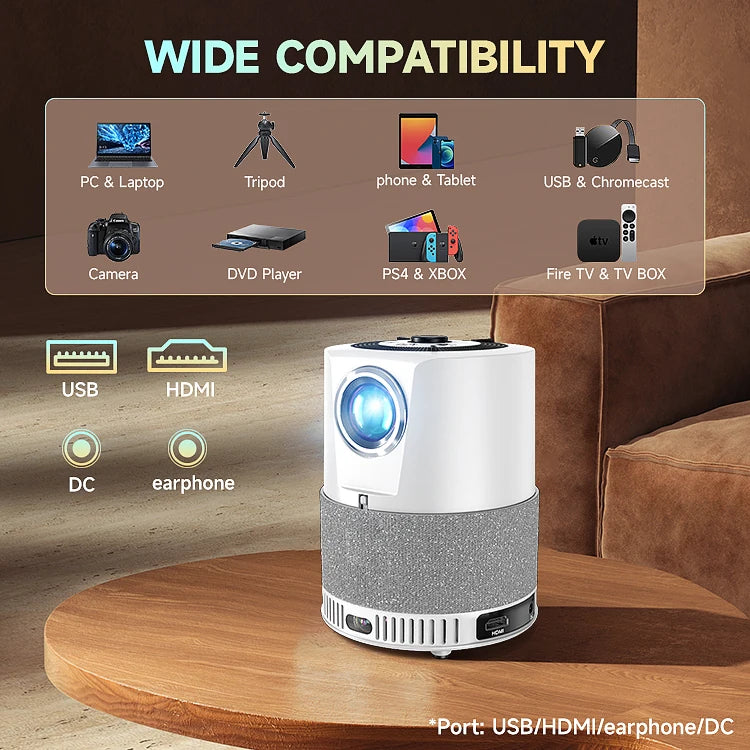 2024 New Products Portable Projector Mini Android Lcd 4K Smart Tvs HD 4K 1080P Home Theater Projector