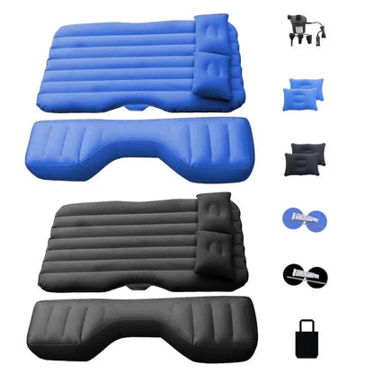 UniversalInflatable Car Mattress Back Seat Travel Bed With Air Mat Rear Seat Sleeping Mat Car Sofa Pillow Instrument  Camping