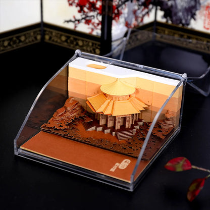 Omoshiroi Block 3D Memo Pad Retro Royal Garden Notepad Cubes 160Sheets Sticky Notes Office Stationery Wedding Bridesmaid Gift
