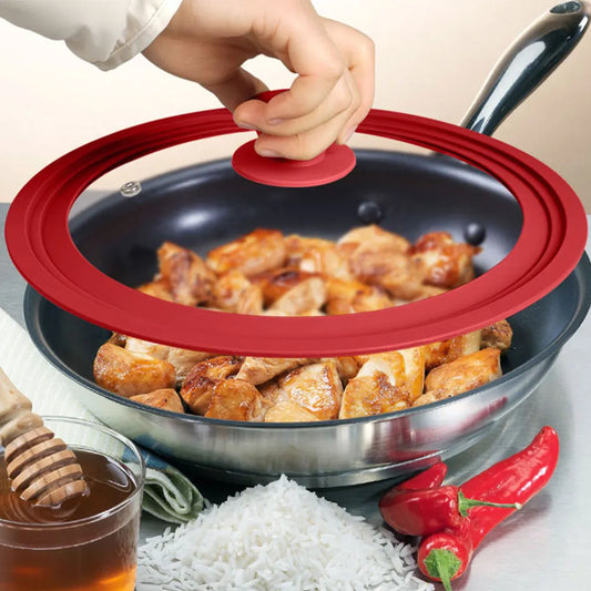 Transparent Glass Pot Lid Handle Anti Scalding Easy To Clean Kitchen Accessory Kitchen Pot Coverl