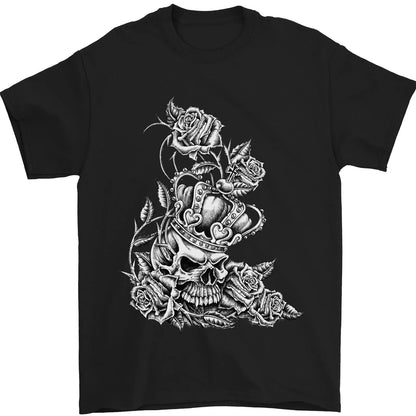 Skull Crown Biker Gothic Heavy Metal Mens T Shirt 100 Cotton
