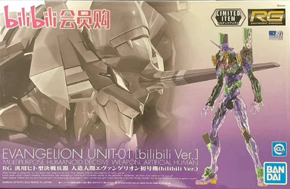 Original Genuine RG EVANGELION UNIT-00 -01 -02 -03 -04 -06 -08 Bandai Anime Model Toys Action Figure Gifts Collectible Ornaments