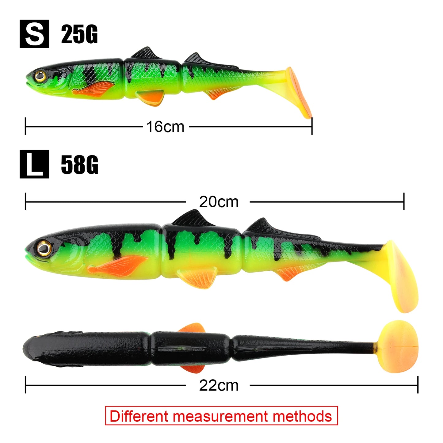 Spinpoler 16cm 22cm T Tail Swimbait Soft Bait Pike Lures 3 Jointed Plastic Shad Wobbler Ocean Beach Boat Fishing Tackle Peche