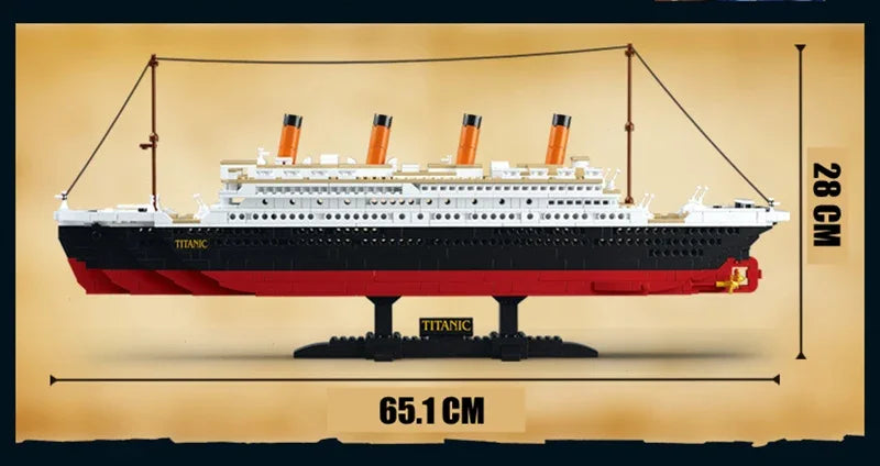 RMS Titanic Cruise Boat Ship Building Blocks Sets,10294  Compatible Bricks City Model Building Kits 3D Hobbies For Children Toys