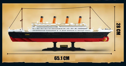 RMS Titanic Cruise Boat Ship Building Blocks Sets,10294  Compatible Bricks City Model Building Kits 3D Hobbies For Children Toys