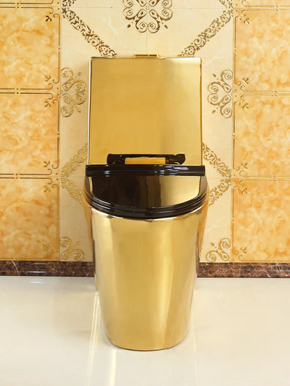 Artistic European style golden toilet siphon type deodorant toilet for adults, bathroom, household use