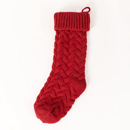 4pcs Christmas Stockings 18 Inches Large Size Cable Knitted Socks Gift Bags Christmas Decorations for Home Xmas Tree Ornaments