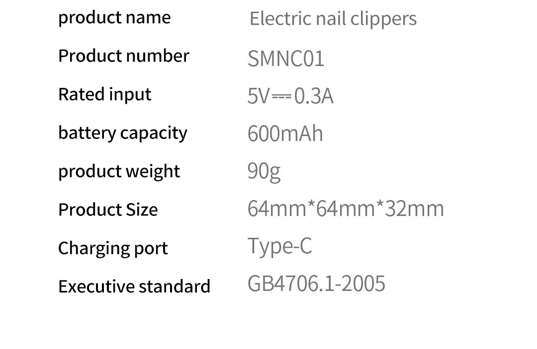 Seemagic Electric Automatic Nail Clippers Pro with light Trimmer Nail Cutter Manicure For Baby Adult Care Scissors Body Tools