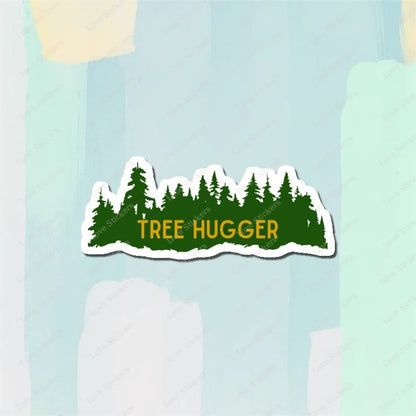 Retro Tree Hugger 5PCS Stickers for Living Room Bumper Anime Cute Kid Car Art Print Window Home Decor