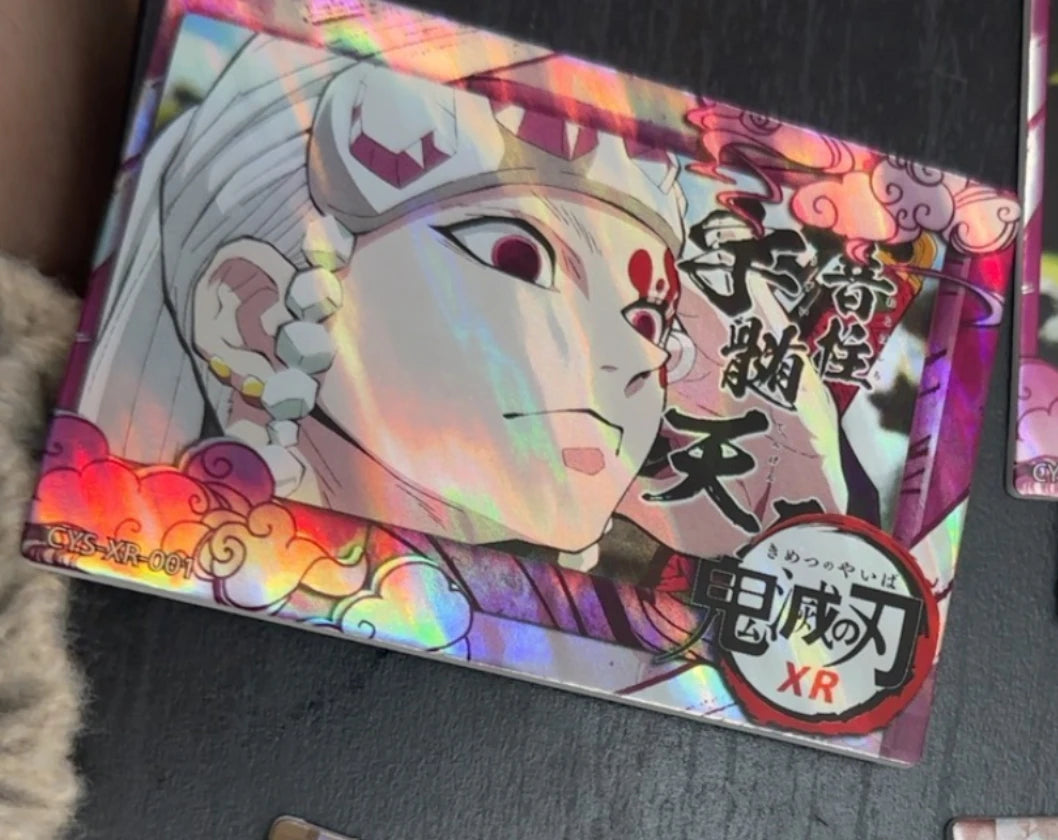 Anime Demon Slayer Kamado Tanjirou Kochou Shinobu Kanroji Mitsuri Iguro Obanai Collection Cards Christmas Birthday Gifts Toys