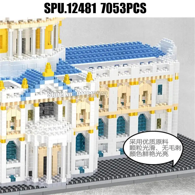 8650 7053pcs World Great Architecture Famous St. Paul Cathedral London Uk Mini Diamond Building Blocks Toy