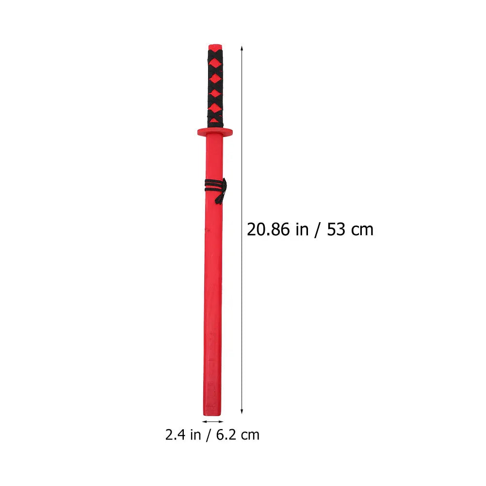3pcs Toy Halloween Party Cosplay Wooden Katana Wood Cosplay Prop Japanese Kids Toy