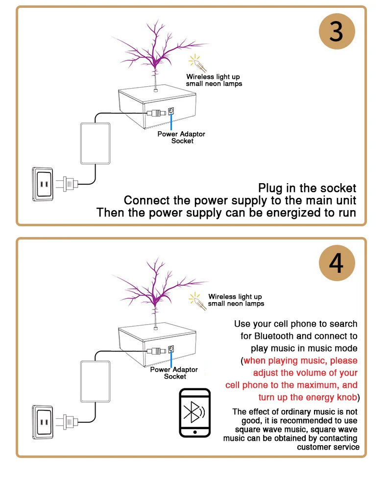 Tesla Coil Musical Speaker Artificial Lightning Bluetooth Music Tesla Coil Arc Plasma Wireless Transmission Experiment Model
