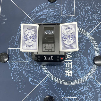 Distributeur automatique de cartes, mélangeur de cartes rechargeable, machine de distribution de cartes à jouer avec 4 boutons d'enchères