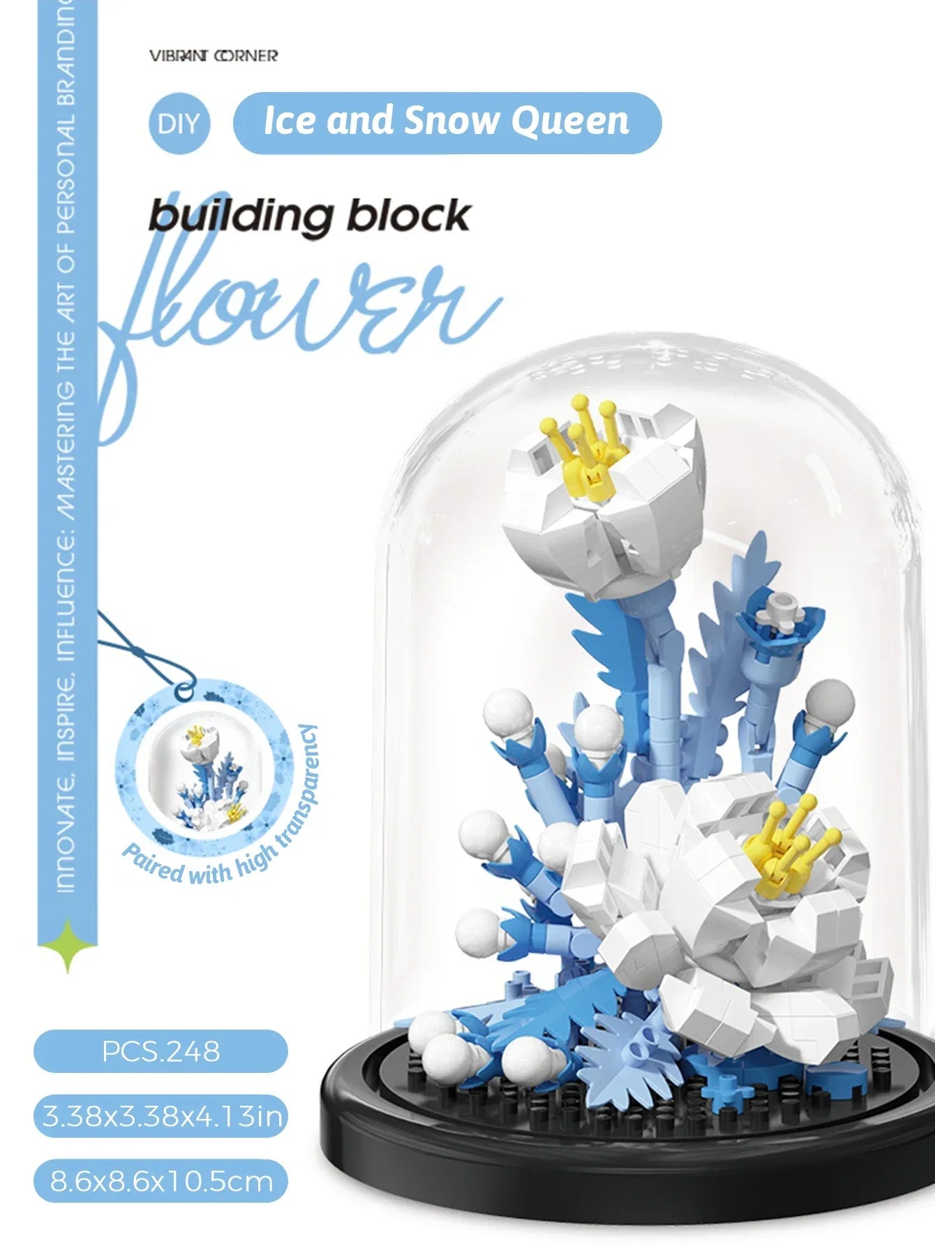 Building block bouquet assembly toy children's puzzle building block toy parent-child interactive desktop decoration