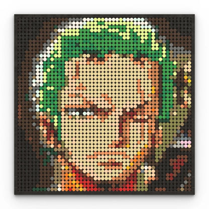 One Piece Anime Figures Luffy Brook Nami Robin Sanji Franky Blocks Brick Pixel Art Decoration Toys Kids Christmas Birthday Gifts