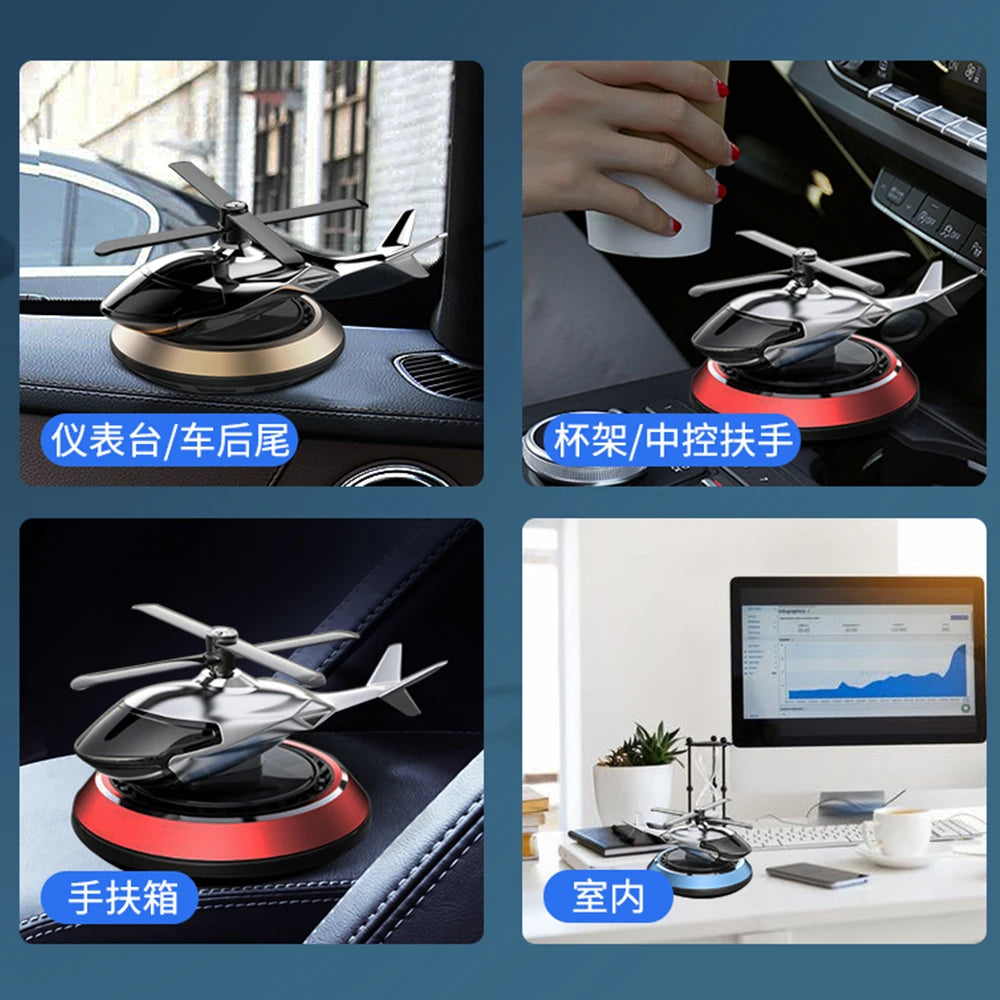 Solar Plane Car Air Freshener Car Fragrance Perfume Fresh Vent Air Aromatherapy Dashboard Handrail box Decoration Aroma Diffuser