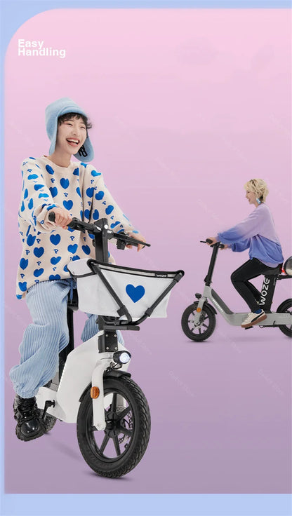 2024 New Women's Electric Bike For Adults 48v 350w Mobility Scooters For Travel With Baby Seat Mimi Velo Bicycle