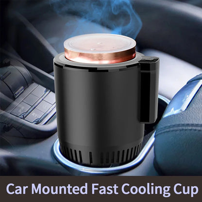 Portable Smart 2 In 1 12V Car Cup Cooler Warmer For Outdoor Travelling Mini Auto Refrigerator Cooling Heating Cup Drinks Holder