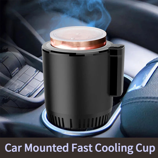 Portable Smart 2 In 1 12V Car Cup Cooler Warmer For Outdoor Travelling Mini Auto Refrigerator Cooling Heating Cup Drinks Holder
