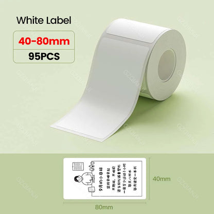 5 Rolls Niimbot Thermal Papel For B21 B1 Printer Home Office Labels Roll Colorful Adhesive Paper Square Printable Sticker Papers