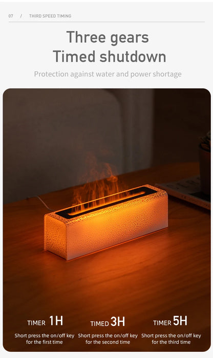Vissko 7-Colorful Flame Diffuser USB Air Humidifier Aromatherapy Essential for Bedroom Yoga Home Oil Diffuser Fragrance Diffuser