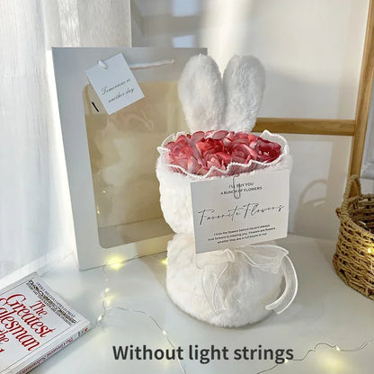 Rabbit Soap Flower Bouquet Valentine's Day Gifts Artificial Flower Bouquet for Party Supplies Bouqet Flowers Home Decoration