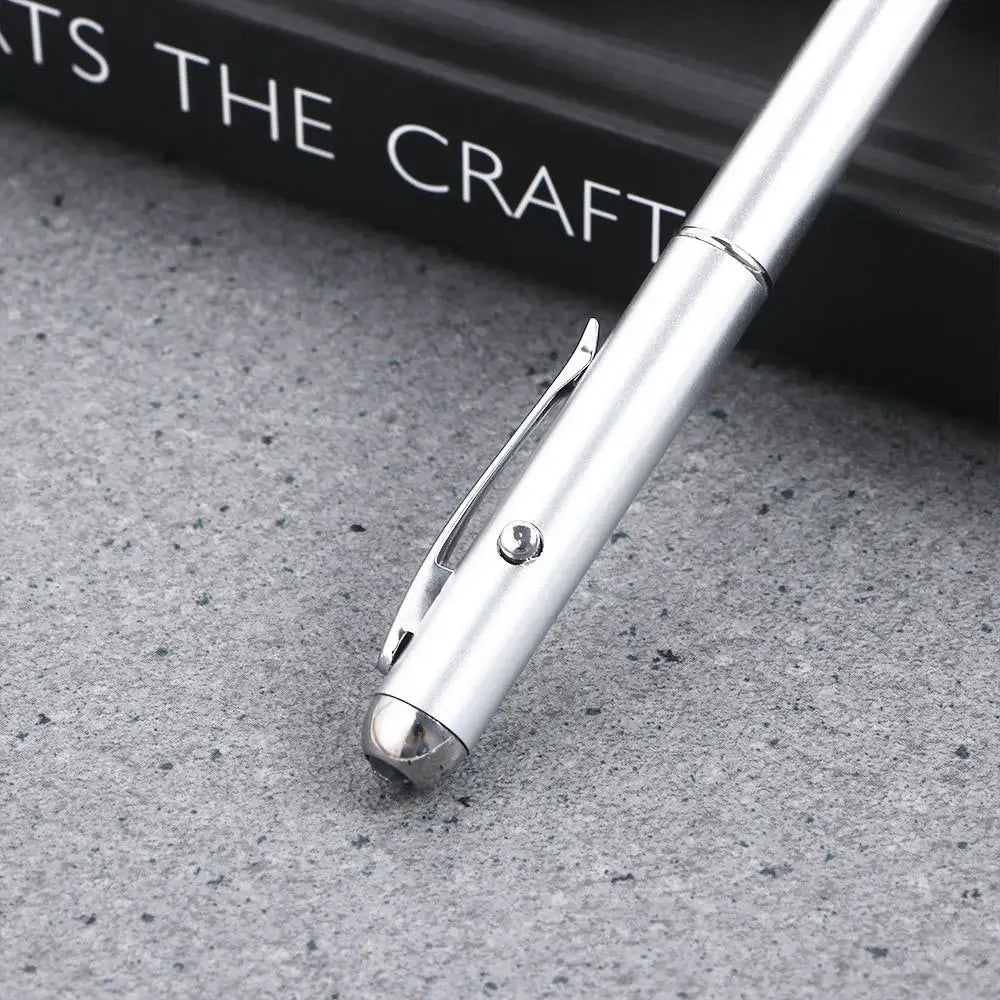 School Creative Drawing Magic Writing Silver Stationery Invisible Ink Pen UV Light Pen Ballpoint Pens Magic Secret Pen