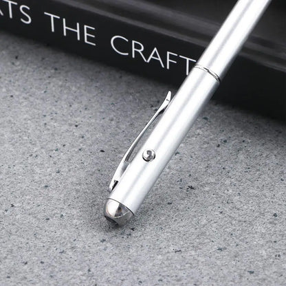 School Creative Drawing Magic Writing Silver Stationery Invisible Ink Pen UV Light Pen Ballpoint Pens Magic Secret Pen
