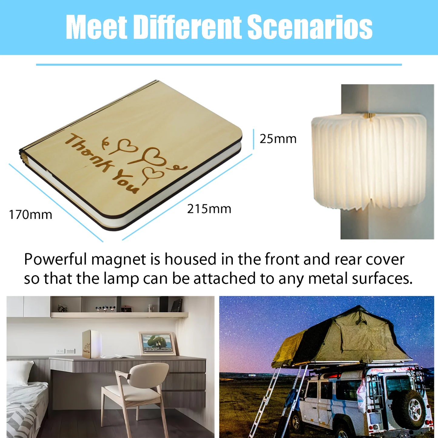 Lampe de lecture pliable à 7 couleurs changeantes, haut-parleur Bluetooth sans fil, lanterne en papier LED rechargeable, lampe de chevet portable