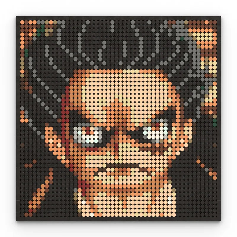 One Piece Anime Figures Luffy Brook Nami Robin Sanji Franky Blocks Brick Pixel Art Decoration Toys Kids Christmas Birthday Gifts
