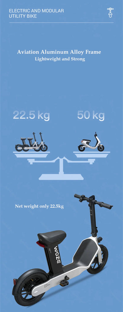 2024 New Women's Electric Bike For Adults 48v 350w Mobility Scooters For Travel With Baby Seat Mimi Velo Bicycle