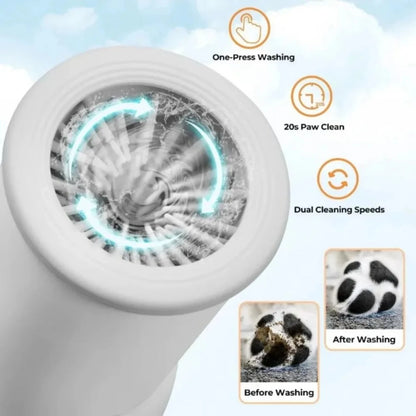 Limpiador automático recargable para patas de perro con cerdas de silicona suave para razas de perros pequeñas y medianas: elimina eficazmente la suciedad y