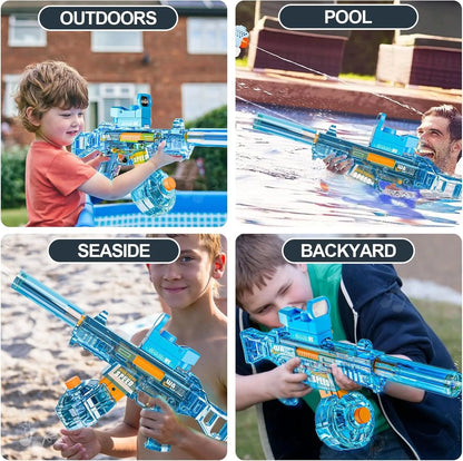 2024 Summer Automatic Electric UMP45 Submachine Water Gun Fights Toy Water Outdoor Beach Swimming Pool Toys Adult Kids