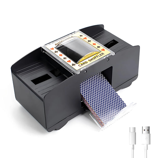 Automatic Card Shuffling Machine 1/2 Decks Electric Poker Card Shuffler USB Battery-Operated Shuffler for Card Games Home Party