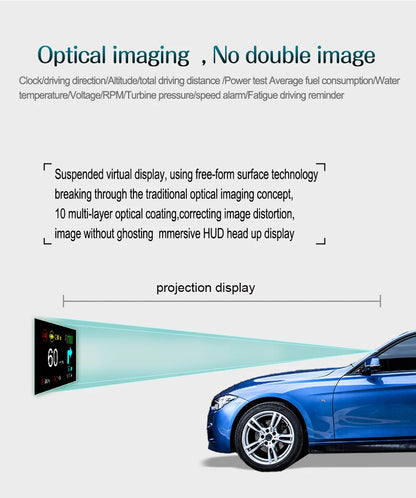 C1 Car Navigation Projection HUD Head Up Display Speedometer  Multiple Interfaces Car Accessories on Screen Overspeed Alarm