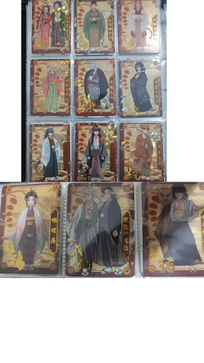 Anime Demon Slayer Kamado Tanjirou Kochou Shinobu Iguro Obanai Kanroji Mitsuri Rare Collectible Cards Birthday Gifts Kid Toys