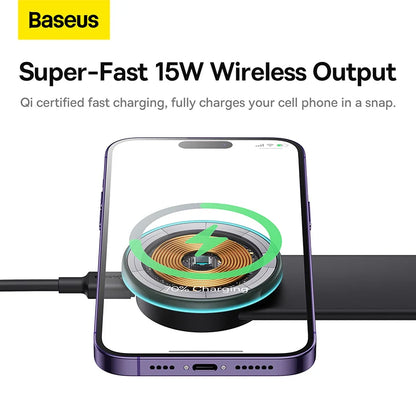 Baseus C02 Pro Series Magnetic Wireless Charging Car Mount Cluster Black