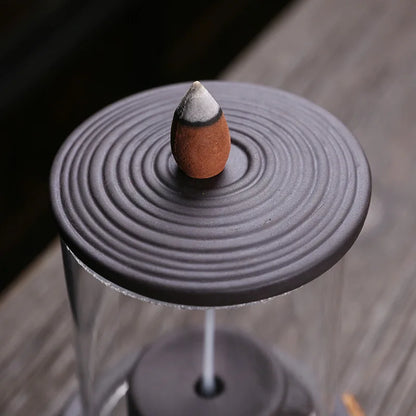 Purple Sand Time Comes Back Flow Incense Burner Decoration - Indoor Aroma Diffuser Stone Grinding Incense Pedestal Crafts
