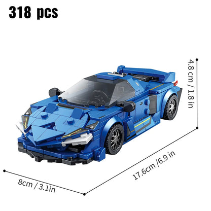 Speed Champions Series Racing Sports Vehiclea Technique Car Supercar Building Blocks Set Bricks Classic MOC Model Toys For Kids