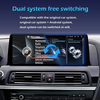 Android 14 Wireless CarPlay For BMW 5 Series F10 F11 2011 - 2017 CIC NBT System Car Radio Multimedia Video Player Navigation GPS
