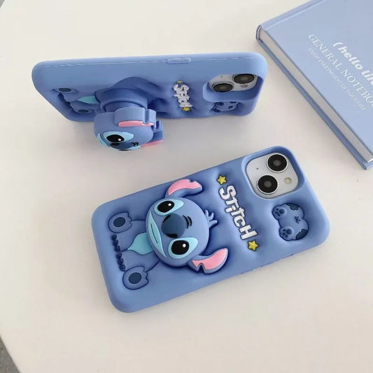 Stitch Phone15promax cute mobile phone case Apple 14/13 silicone 12 all-inclusive 11 soft 15 cartoon couple protective case