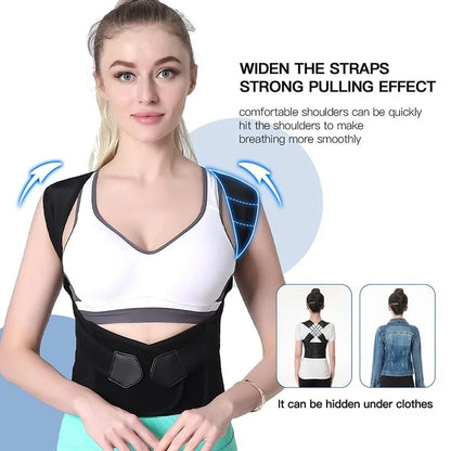 Faja correctora de postura para la espalda, correa de soporte ajustable para la espalda para prevenir la distorsión de la columna vertebral y la joroba, adecuada para hombres y mujeres