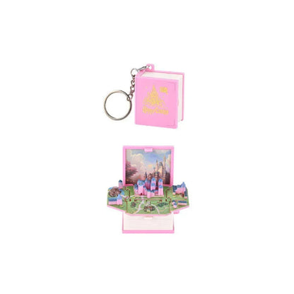 3D Castles Toys For Kids Mini Pop-Up Keychain Decoration Novelty Mini Dinosaurs Figures Book Educational Toy Gift Pink Brown
