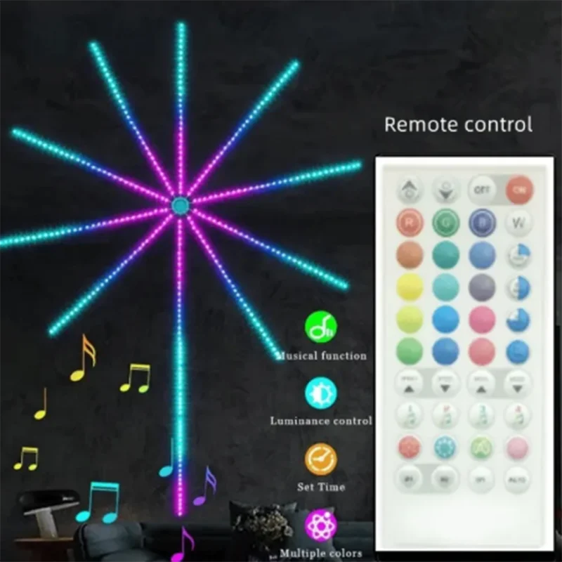 2024Rgbic Firework Led Strip Light Bluetooth Smart Neon Strip APP Led Lights Strips Usb 5V Led Strips Christmas Party Decoration