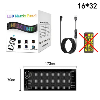 5V USB LED Matrix Pixel Panel Light Bluetooth App Control Scrolling Advertising LED Car Sign Animation Programmable For Car Shop