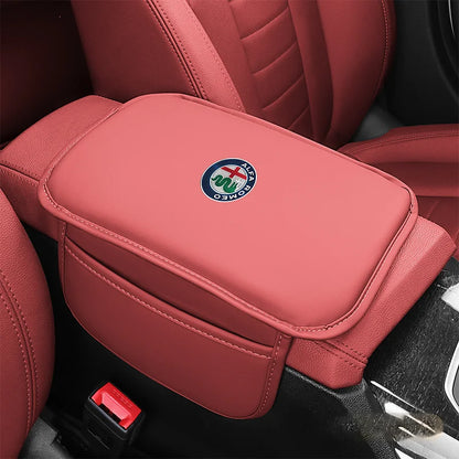 Car Armrest Box Pad Center Console Arm Rest Storage Pocket For Alfa Romeo Giulia Stelvio Giulietta 156 159 147 Mito Tonale Brera