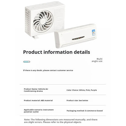 Solar Mini Air Conditioning Model Decorative Car Vehicle Air Outlet Car Ornaments Car Interior Accessories