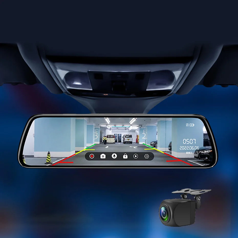 Car DVR Rear View Mirror Recorder HD Video 10 Inch Dash Cam Sony Lens Ultra HD 1920*1080P Camera Streaming Rearview Mirror