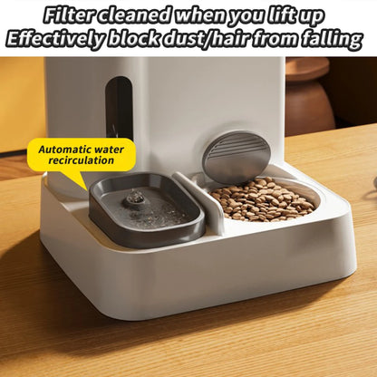 Comedero automático para perros y gatos 2 en 1 Comedero automático Dispensador de agua Juego de cuencos de agua y comida para mascotas Suministros para mascotas para perros y gatos